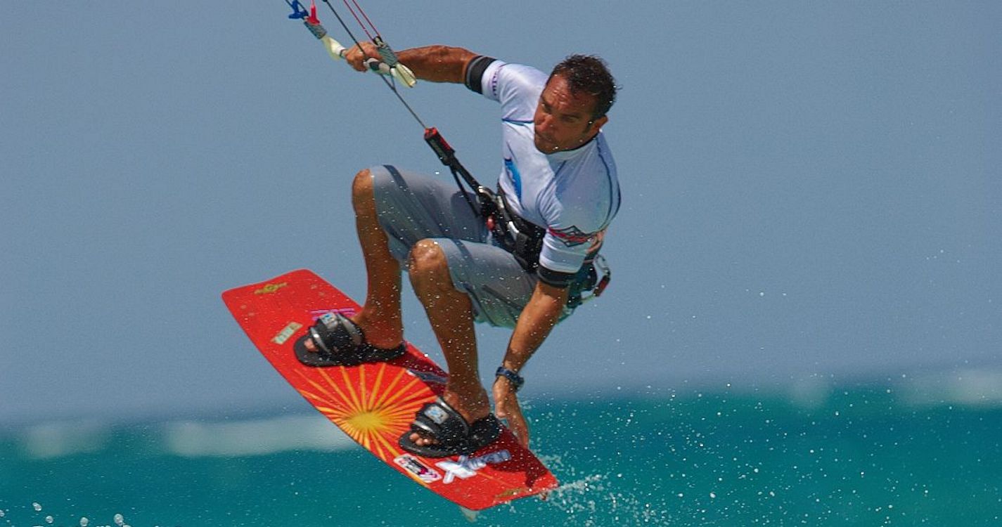 beach kite surfing
